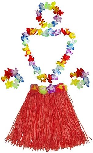 Борба за постигане на Момичета в Еластична Пола от Трева Хавайски Танцьорки Хавайският с Цветна Боя