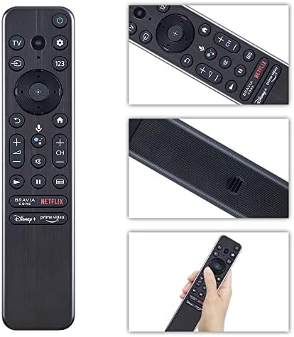 Ново дистанционно управление с подмяна на гласовете на RMF-TX900U, Съвместим с модели Sony телевизори 4K 8K HD Bravia 2022 с бутони Netflix PrimeVideo