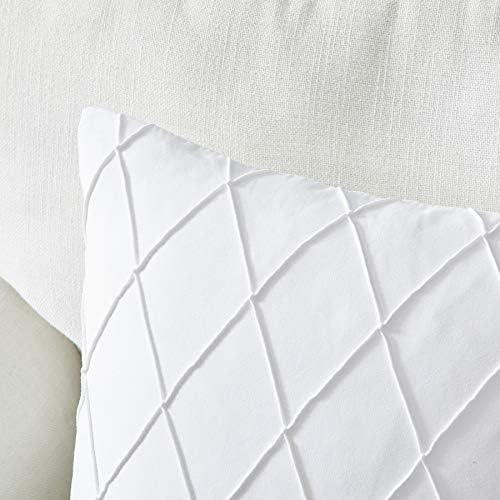 Бели калъфки за възглавници – 2 опаковки покрива възглавница с размери 18 x 18 инча - Трайни и незабележим цип – Висококачествен полиестер - Декоративни калъфки за разтегателни дивана, без вложки