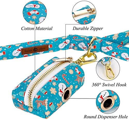 Lionet Paws Сладък Държач за чанта за Кучешки Какашек с Чанта за Кучешки Какашек за Каишка, Диспенсер за Памучни Чанти за Кучета, Подходящ Нашийник за Кучета