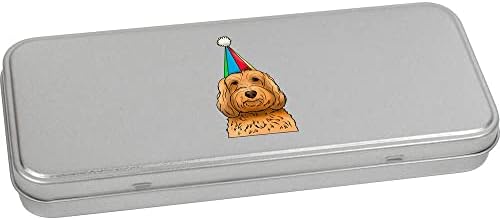 Метална Лидице кутия за канцеларски материали Azeeda Party Dog на панти /Кутия за съхранение (TT00190477)