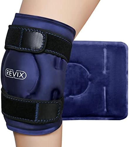 Гелевое ледено студена обвивка REVIX със студен компрес за операция за подмяна на колянната става и пакет с лед, XL за колянна става, обертывающий всички коляното