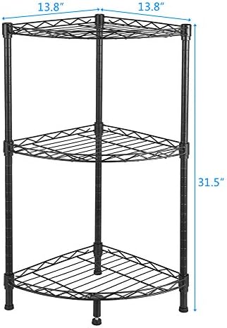 XINGYAO Трехслойная Домакински Полк Ъглова Етажерка 350x350xH800 Прахобразен Спрей полуглянцевый Черен