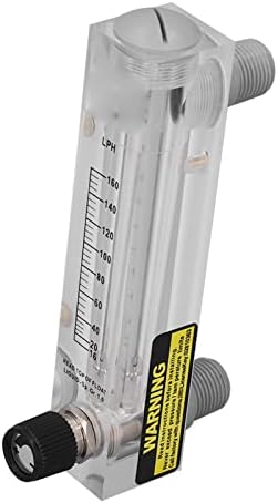 Разходомер за вода, Регулируеми Разходомер течност 16-160 Л/ч, Прозрачен Разходомер течности за вода с Висока Точност за измерване на разхода на течна среда