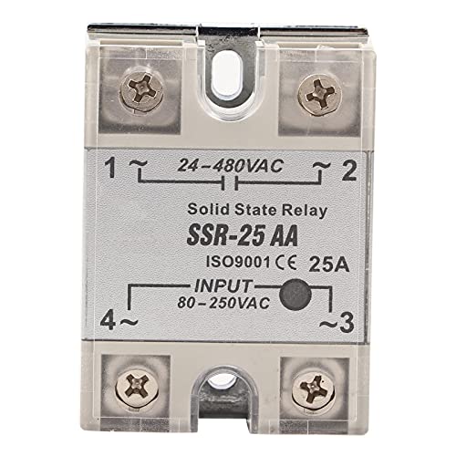 Твердотельное реле 480v led SSR25 AA 25A solid state Relay Модул SSR ACAC Вход 80250V AC Изход 24480V AC AC Вход Изход Управляващ ток