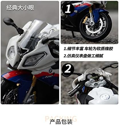 APLIQE Мащабни модели на Превозни Средства за BMW Kawasaki, Yamaha Модел на Мотоциклет Моделиране на Локомотив Колекция от Готини Модел Орнамент (Цвят: 1)