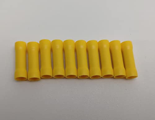 10x Жълти Стыковые конектори 12-10 AWG, Обжим За снаждане на проводници на изолиран ръкав от PVC. Резервни части JL Missouri и Различно.