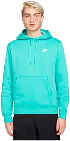 Мъжки hoody-пуловер на Nike Sportswear Club с качулка (as1, alpha, l, редовен, обикновен, Синя, Голям)