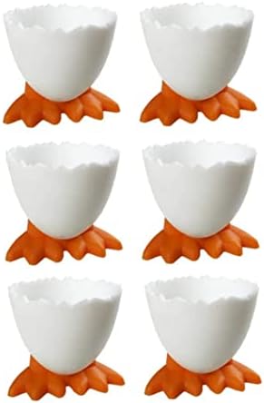 Eaarliyam поставки за чаши за Яйца С Хубав Дизайн, Поставка за Рохко Яйца, Поставка за хранене, Бебешки 6 бр. Чаши за Яйца