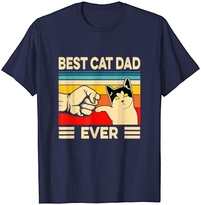 Реколта Тениска с най-добрите Котка-Татко, Забавни Котка-Татко, Подарък за Деня На бащата