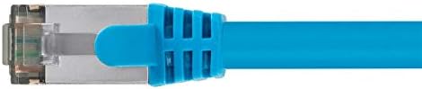 Мрежа Ethernet кабел Monoprice Cat8 26AWG S/FeetP - 3 Метра - Син | 2 Ghz, 40 Gb/сек, резервна мощност 3 db, чиста мед, PVC - Entegrade Series
