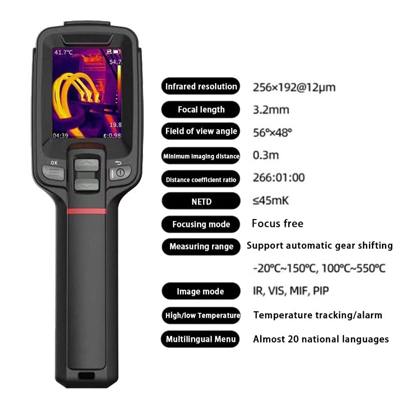 Ръководство Термични камера PC210 256x192 Инфрачервен Модул Тепловизор Анализ на проекцията на КОМПЮТЪРА Проверка на температурата на IR Ремонт 16 часа Време на работа 1 секунда Включването на ір54капсуляция