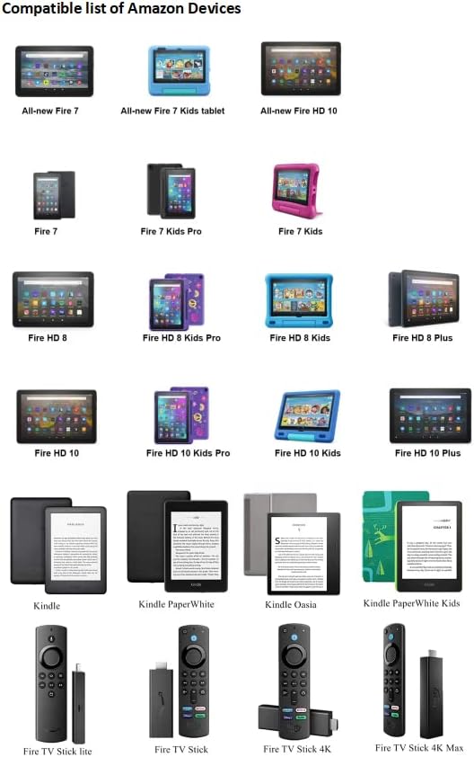 Смяна на зарядно устройство и 2 комплекта за таблети Fire 7, Fire 7 Kids Tablet, Fire 7 Kids Pro 7 , Съвместим с Samsung S7 S8 Зарядно устройство с зарядно кабел и адаптер USB-C