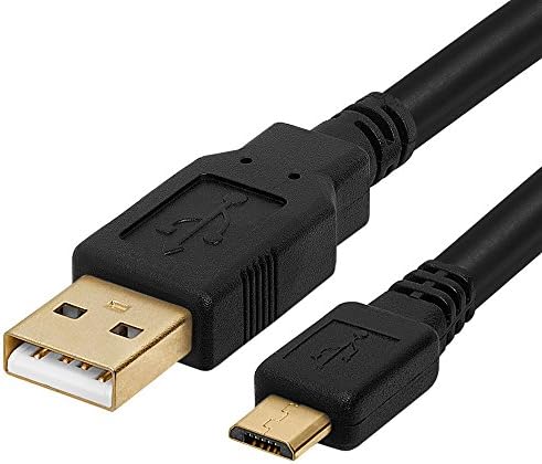 Cmple - Micro USB-Кабел 10 метра от един мъж към мъж, Кабел за зареждане Micro USB Кабел за синхронизация на данни USB към USB за Android телефон, лаптоп, КОМПЮТЪР, таблет, автомобилни GPS, захранване - Черен