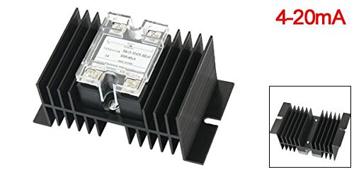 Твердотельное реле Uxcell SSR-40LA 4-20 мА AC28-280V 40A с однофазным радиатор