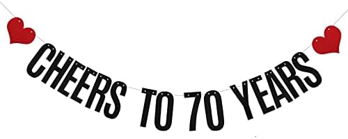 XIAOLUOLY Black ви Поздравява по случай 70-Годишнината Блестящ Банер, ви ПОЗДРАВЯВА по случай 70-ГОДИШНИНАТА