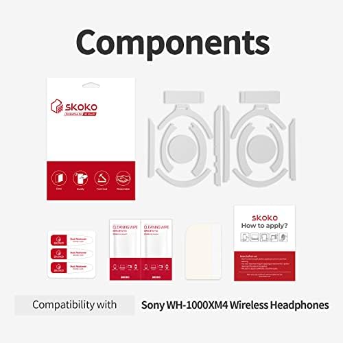 (Пълен комплект) Защитно фолио за целия корпус на слушалките SKOKO WH-1000XM4 Sony За защита от пръстови отпечатъци, драскотини, без мехурчета