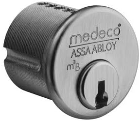 Секретни цилиндър Medeco 100200 двустепенна 1-1/8 (Матиран хром)