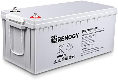 Батерия Renogy Deep Cycle Agm 12 Волта 200 AH, Сиво и 12-Вольтовая на Слънчеви панели, 100 Вата, високо ефективно Фотоэлектрическое Зарядно устройство с Монокристаллическим модул