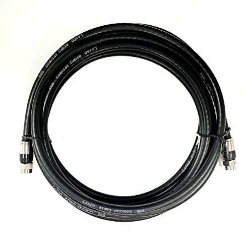 Cableague 6 Фута Черен Коаксиален кабел RG6 (Коаксиален кабел) Цифров Коаксиален АУДИО-кабелна Телевизионна Антена 6 Метра