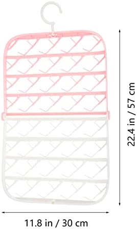 Закачалка за сушене на дрехи VORCOOL, закачалка за чорапи, кърпа, бельо, сгъваема закачалка за използване на закрито, на открито, на балкона, розов, бял