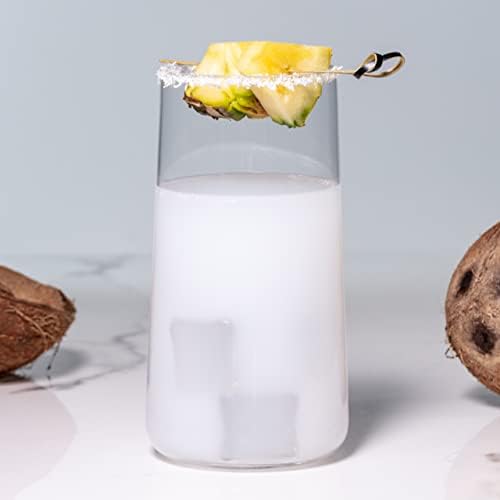 Високи чаши за вода и сок от Krosno | Комплект от 6 | 18,3 грама | Колекция Avant-Garde | Кристална чаша за хайбола и чаши | идеален за дома, заведения и партита | Могат да се мият в миялна машина