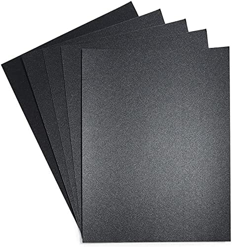 Черна Мерцающая хартия, метални листове 250 гориво за diy (8.5 x 11 инча, 50 опаковки)