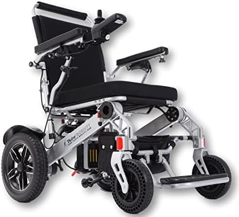 Откидывающиеся електрически инвалидни колички за възрастни, Лесно Складное стол-каталка с електрически люк (Сребрист)