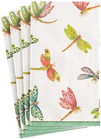 Хартиени салфетки за гости Caspari Dragonflies - две опаковки по 15 броя