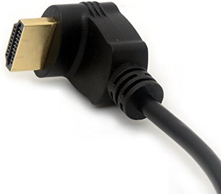 Кабел HDMI Правоъгълен Удължител за HDMI с адаптери тип Мъж-жена с Ethernet Поддържа резолюция от 4K UHD 3D HDTV TFT LCD монитори 20 см (270 градуса)