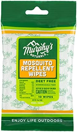 Салфетки Murphy's Naturals от комари | Не съдържат DEET | са Направени на базата на етерични масла от растителен произход | Включват цитронеллу + лемонграсс | са Лесни за употреба | Отлично подходящ за семейство | Размер