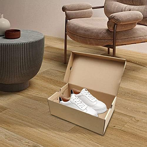 Кутия за съхранение на обувки от крафт-хартия, Събиране на Калъф за обувки, Кутия за показване на Обувки, Държач за Обувки, Прахоустойчив Органайзер за обувки за антрето на Дома, полк 32 см x 18 см x 12 см (размер: