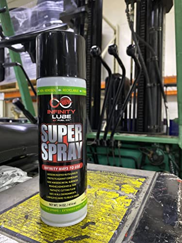 Fuel Ox Infinity Lube Spray Super - Освобождава замразени болтове и гайки - Почиства и обезмаслява - Кондиционирует, смазва и изглажда метал - 14 грама