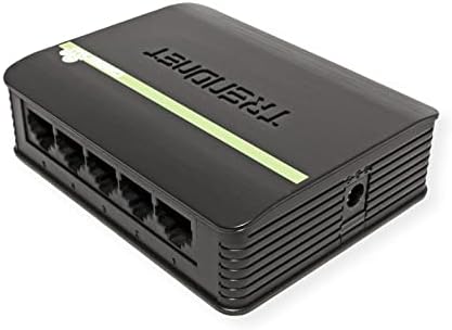TRENDnet 5-Портов Unmanaged switch GREENnet Ethernet 10/100 Mbps, настолен пластмасова кутия, 5 портове 10/100 Mbit/s, комутаторна способност от 1 Gbit/s, TE100-S5