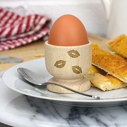 Дървена чаша за яйца Azeeda Целувки с червило (EC00023238)