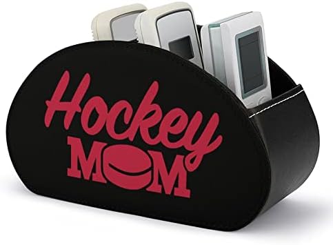 Държач за дистанционното управление Hockey Mom с 5 Отделения, Изкуствена Кожа, Многофункционална Кутия За съхранение, Настолен Органайзер, Кутия за TV, DVD, Blu-Ray