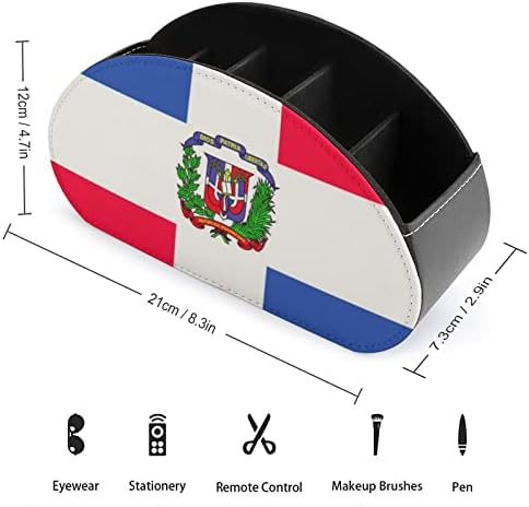 Флаг На Доминиканската Република Дистанционно Управление На Телевизор Кутия За Съхранение Органайзер С 5 Отделения За Работния Плот Спалня