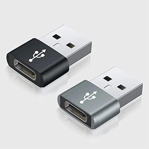 Бърз USB адаптер-C Female USB Male, който е съвместим с вашите Asus ROG за зарядни устройства, синхронизация, OTG-устройства, като клавиатура, мишка, Zip, геймпад, pd (2 опаковки)