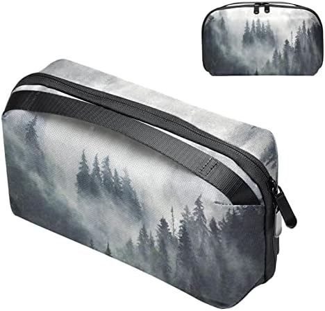 Калъф за носене, чанта, USB-кабел, органайзер, джобен аксесоар, портфейл с цип, горски пейзаж
