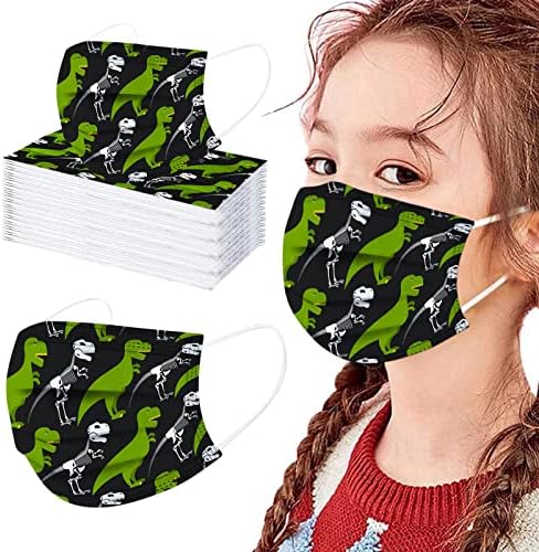 Детска Маска за лице, Маски за Еднократна употреба за Момичета и момчета, 50 Опаковки 3-слойной маска за грижа за деца, училища, Ежедневна употреба