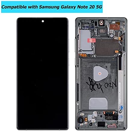 Vvsialeek е Съвместим с Samsung Galaxy Note20 SM-N980F SM-N980F/DS 6,7-инчов Черно LCD дисплей със сензорен екран и рамными инструменти