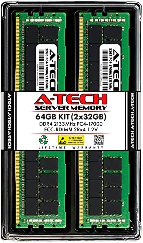 Комплект оперативна памет A-Tech обем 64 GB (2x32 GB) за IBM Flex System x240 M5 Type 9532 - DDR4 2133 Mhz PC4-17000 ECC с регистрация RDIMM 2Rx4 1.2 V - Сървър