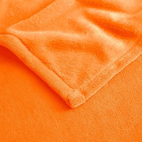 EXQ Домашно Флисовое Одеяло, Оранжевото Покривка за дивана или на леглото - Пушистое Фланелевое Одеяло от Микрофибър за възрастни или Деца