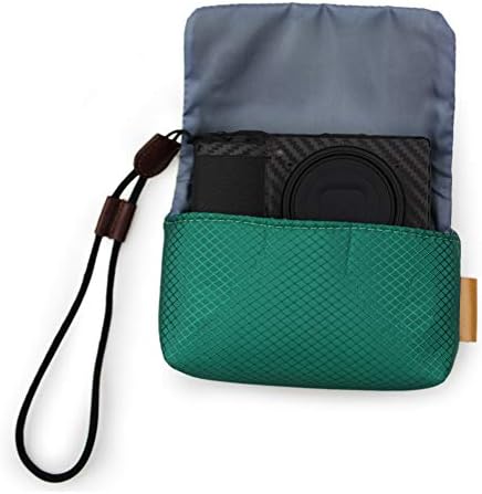 Чанта за фотоапарат kinokoo, Съвместима със серия от SONY RX100 и поредица от Ricoh GR, Сверхлегкая Чанта за фотоапарат с магнитна закопчалка, и черно-зелена