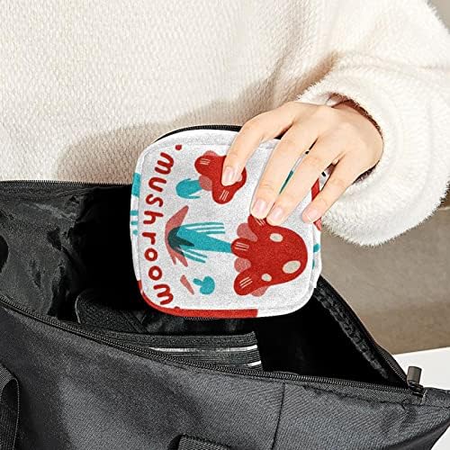Чанта за съхранение на Хигиенни Кърпички ORYUEKAN, Преносими Многократна употреба Менструални Тампони джоб, Чанта за Съхранение на Тампони за Жени и Момичета, Cartoony Чер