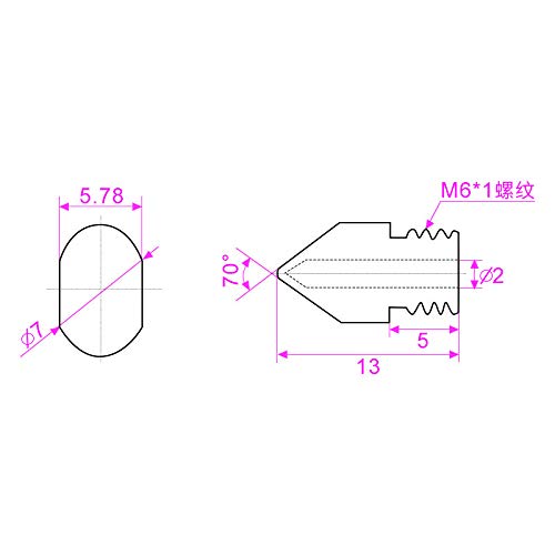 Creality 3D Закалена Стомана Hotend Екструдер MK8 Дюза с Висока температурна устойчивост Обновен Вольфрамовый една седалка, всички метални за 3D-принтер На 3 Серия CR-10 0.2/0.3/0.4/0