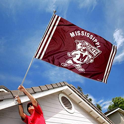 Булдог на щата Мисисипи Ретро Ретро Връщане 3x5 Банер Флаг