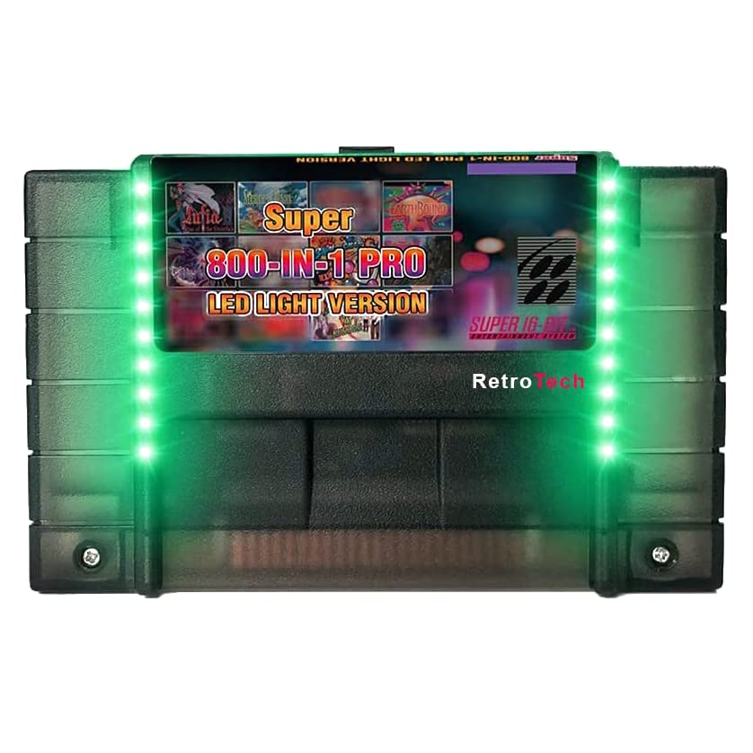 Игри Касета RetroTech Super 800 В 1 с led Версия За 16-Битова конзола за игри SNES