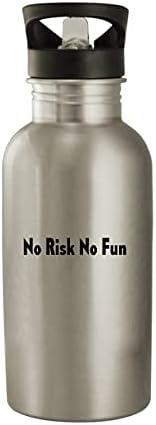 Molandra Products No Risk, No Fun - Бутилка за вода от неръждаема Стомана, 20 грама, Сребриста