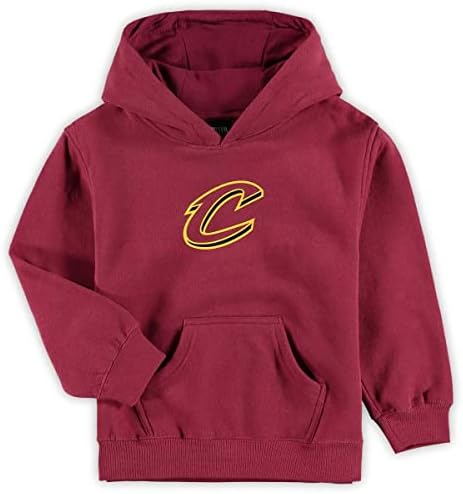 На горно облекло За деца Cleveland Cavaliers Размер от 2 до 4 години, Пуловер с основен Логото, Руното Hoody с качулка